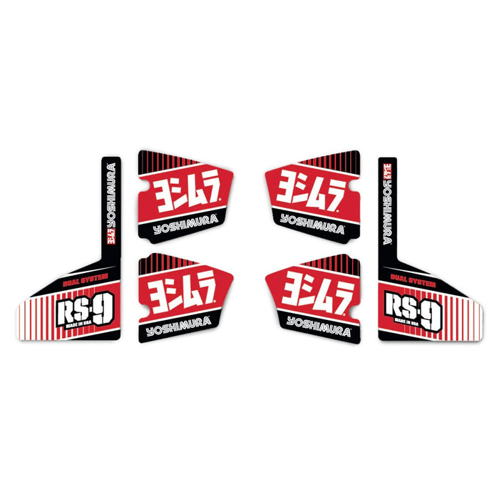 Yoshimura MUFFLER BADGE RS-9 Decal Set (6 pcs) Yoshimura