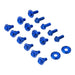 Zeta Aluminium Plastic Bolt Set - Yamaha YZ125 / YZ250 ('08-) 17 Piece - Blue