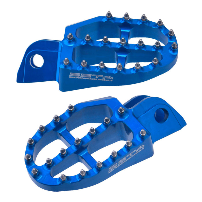 Zeta Ultra Wide Foot Pegs - KTM/Husqvarna/Beta - Blue