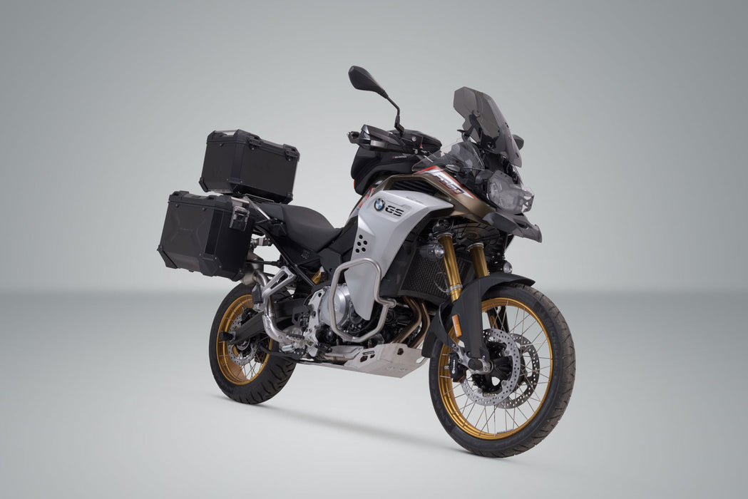 Adventure set TRAX ADV - Black. BMW F 850/900 GS Adv. Inox racks. SW-Motech
