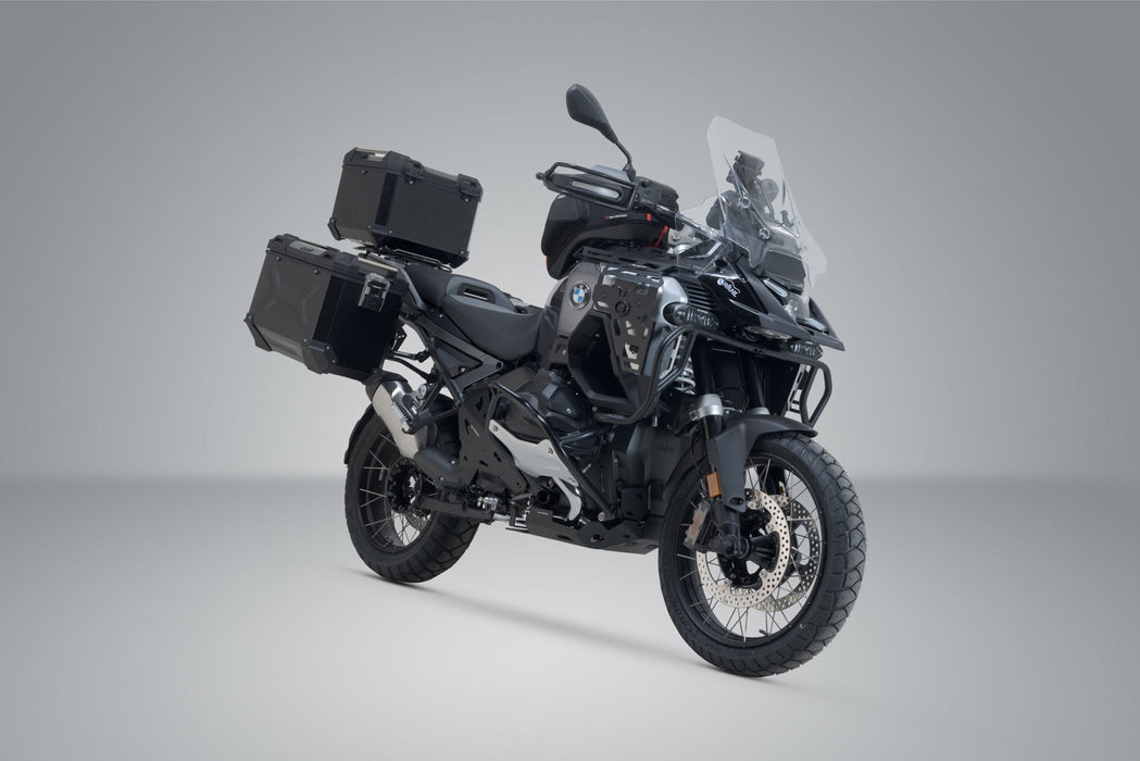 Adventure set TRAX ADV - Black. R 1300 GS Adv (24-). BMW top case holder. SW-Motech