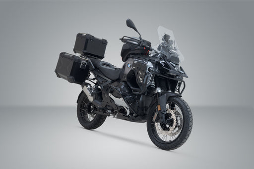 Adventure set TRAX ADV - Black. R 1300 GS Adv (24-). BMW top case holder. SW-Motech