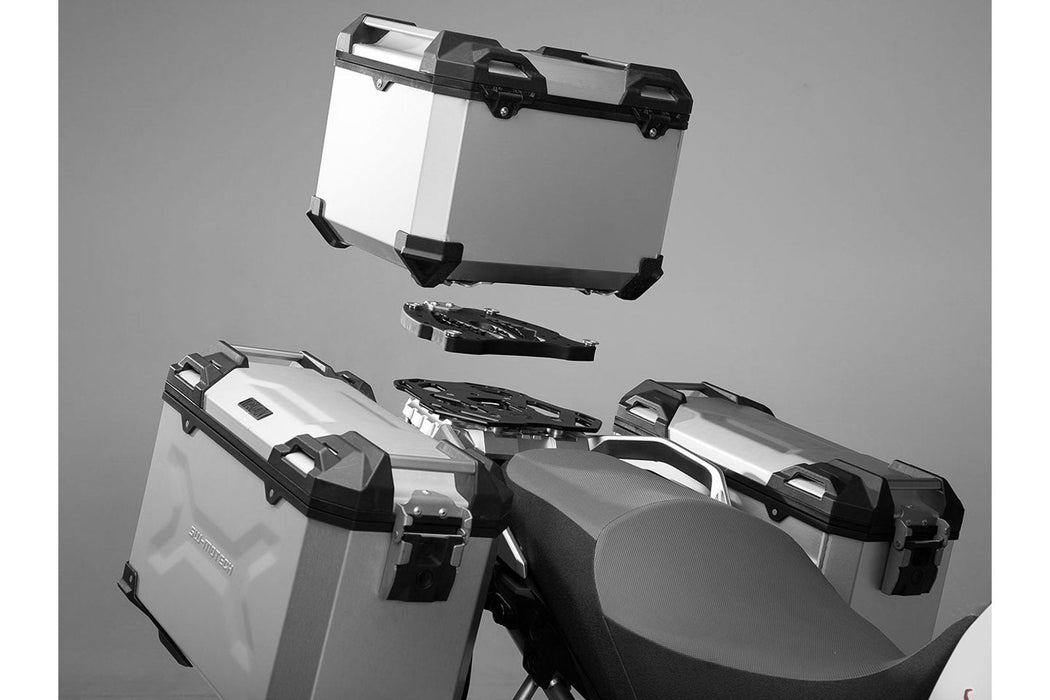 TRAX ADV top case Aluminum. 38 l. Black. SW Motech