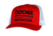 Honda x Boost Flat Peak Cap - Red/White Honda