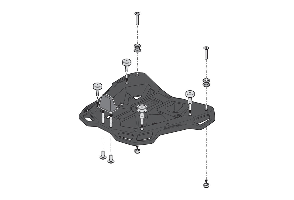 DUSC L top case system - Black. 41 l. Yamaha MT-07 (24-). SW-Motech