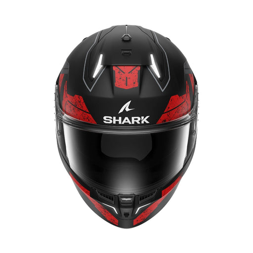 Shark Skwal I3 Rhad Mat Blk Chr Red Top Two Moto