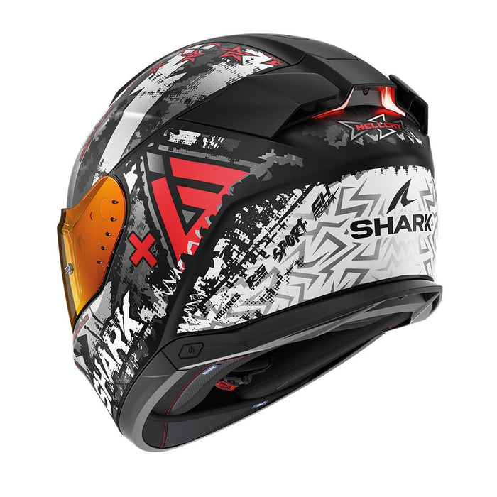 Shark Skwal I3 Hellcat Blk Chr Red Top Two Moto