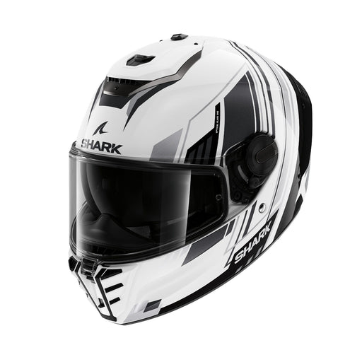 Shark Spartan Rs Byhron Wht Blk Chr Top Two Moto