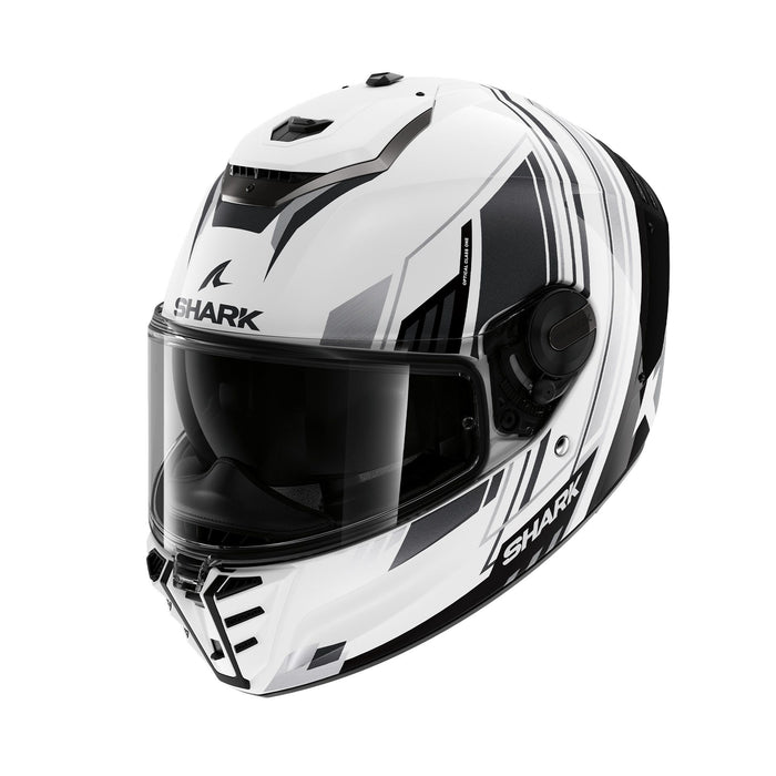 Shark Spartan Rs Byhron Wht Blk Chr Top Two Moto