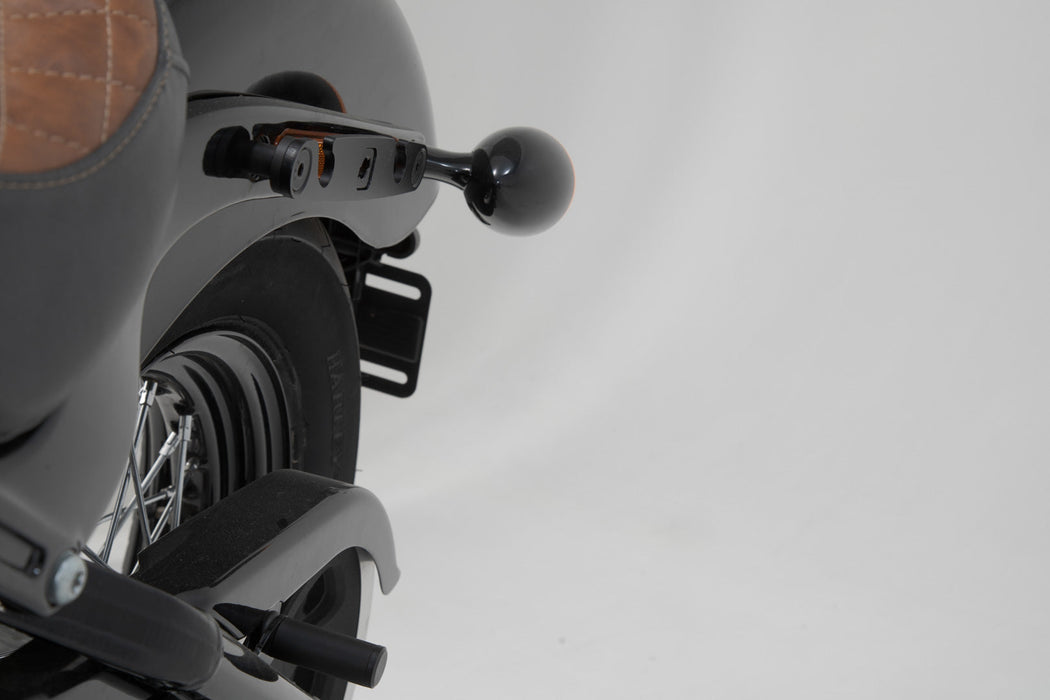 SLH side carrier LH2 left - Softail Str. Bob (17-),Standard (20-). For LH2. SW-Motech