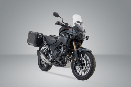 TRAX ADV aluminium case system - Black. 37/37 l. Honda CB500X,CB500F,CBR500R,NX500. SW-Motech