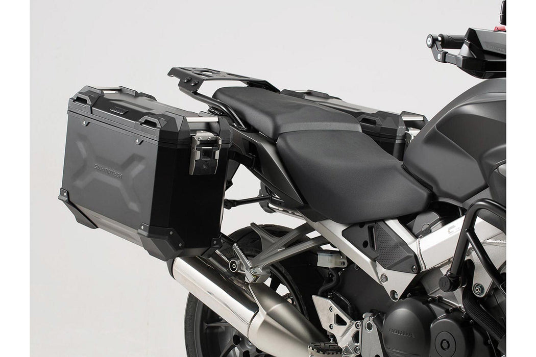 TRAX ADV aluminium case system - Black. 37/37 l. Honda VFR800X Crossrunner (15-). SW-Motech