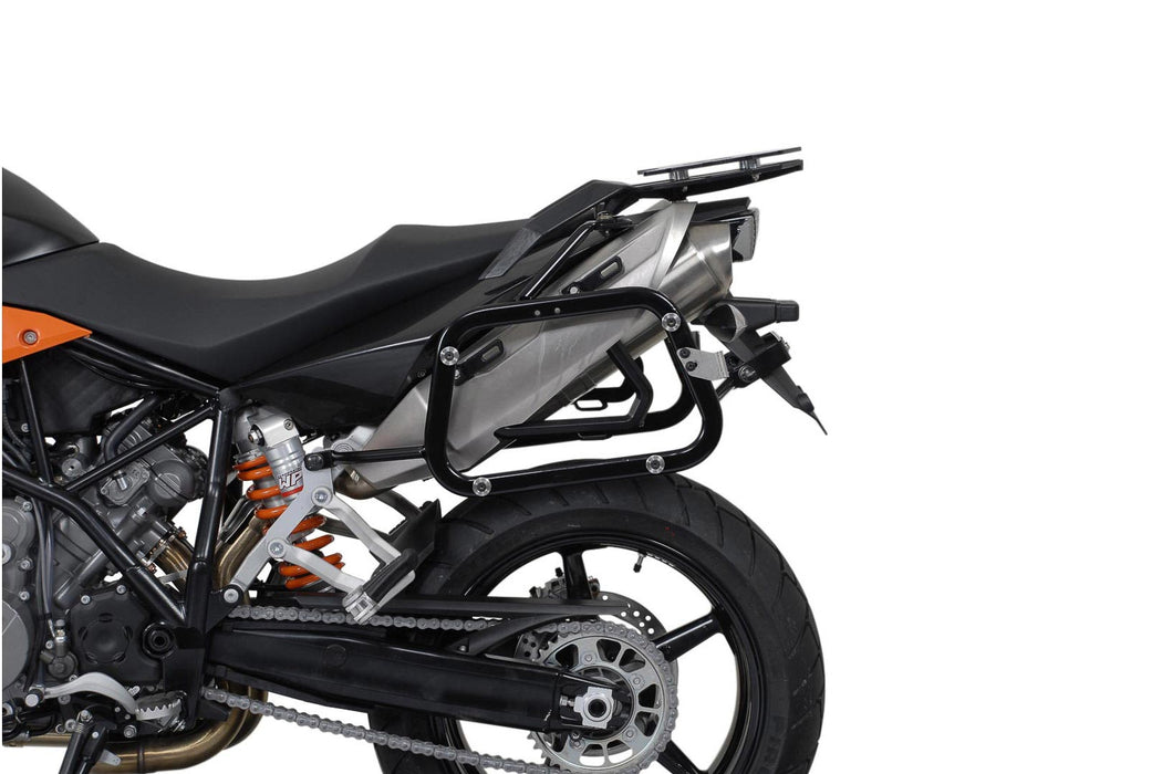 TRAX ADV aluminium case system - Black. 37/37 l. KTM 990 SM / SM-T / SM-R / 950 SM SW-Motech