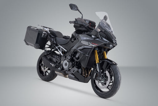 TRAX ADV aluminium case system - Black. 37/37 l. Suzuki GSX-S1000GX (23-). SW-Motech