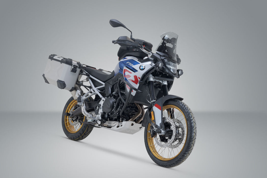 TRAX ADV aluminium case system - Silver. 45/37 l. BMW F 900 GS (23-). SW-Motech