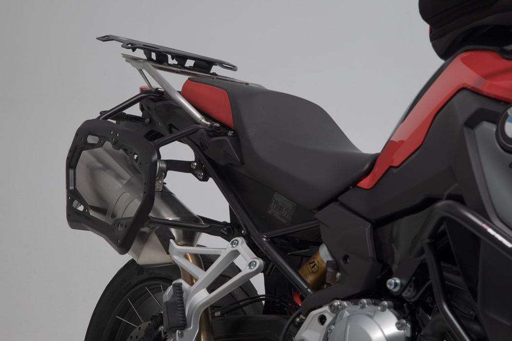 TRAX ADV aluminium case system - Black. 45/37 l. BMW F 750/800 GS, F 850 GS/Adv. SW-Motech