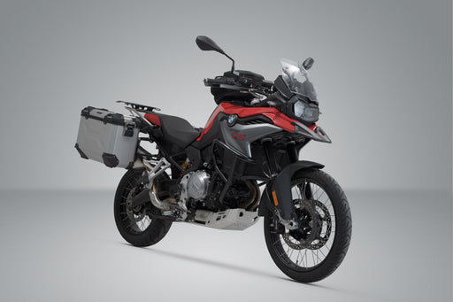 TRAX ADV aluminium case system - Silver. 45/37 l. BMW F 750/800 GS, F 850 GS/Adv. SW-Motech
