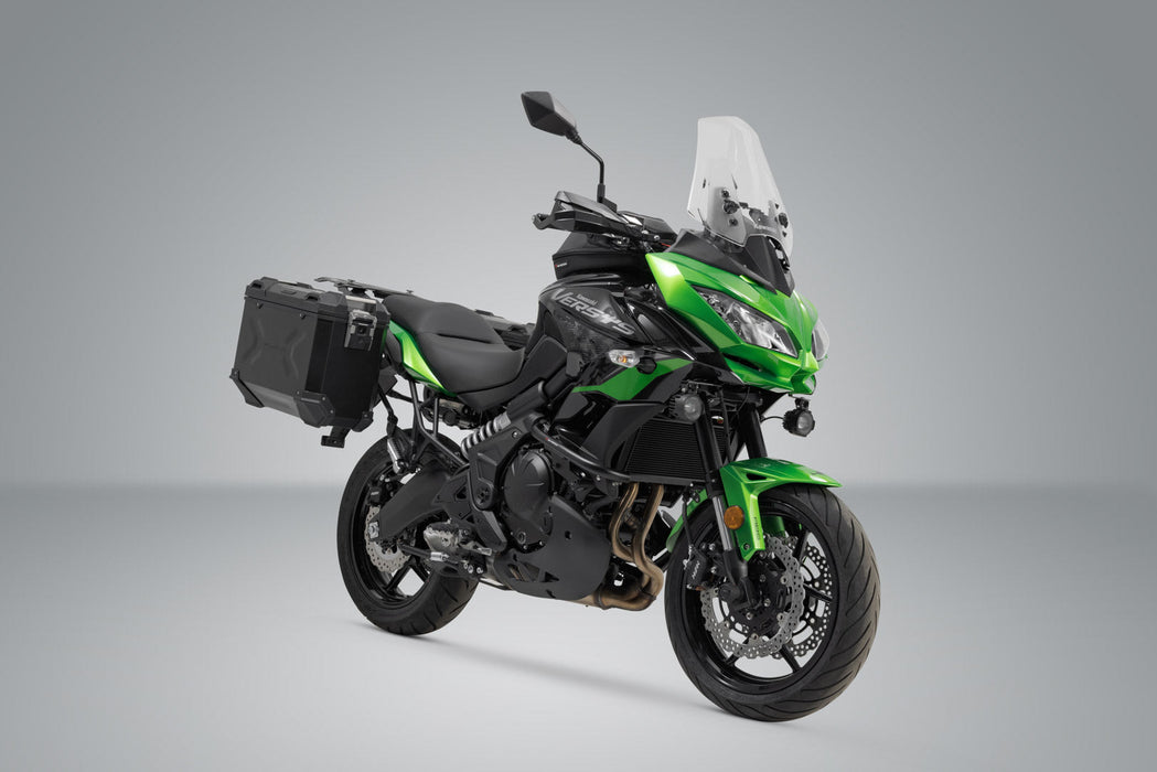TRAX ADV aluminium case system - Black. 37/37 l. Kawasaki Versys 650 (14-). SW-Motech