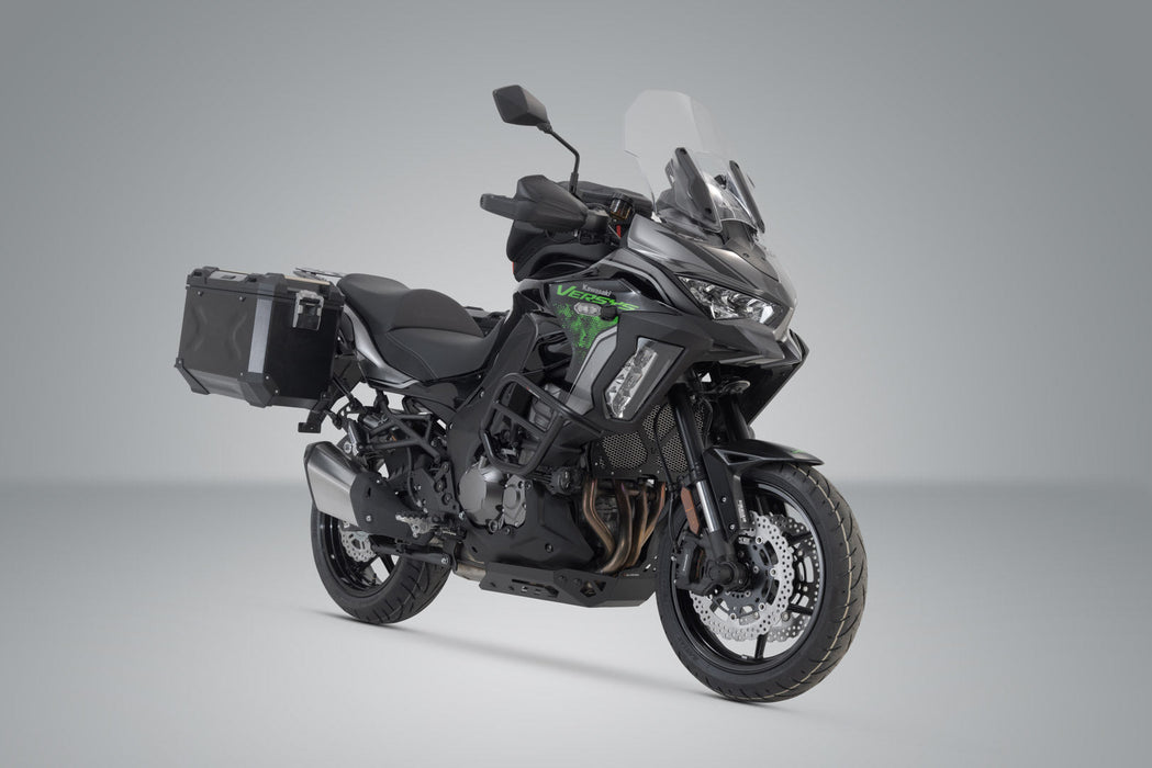 TRAX ADV aluminum case system - Black. 45/45 l. Versys 1000 (18-) / 1100 (24-). SW-Motech