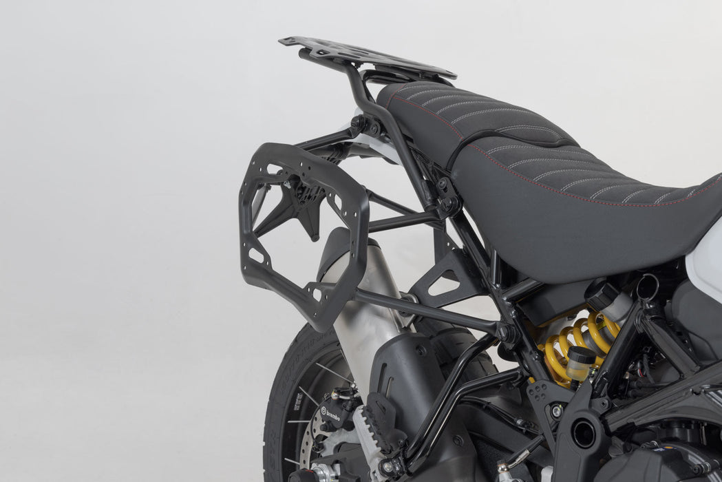 PRO side carrier - Black. Ducati DesertX (22-) / Rally (23-). SW-Motech