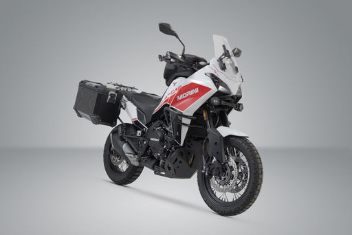 TRAX ADV aluminium case system - Black. 45/45 l. Moto Morini X-Cape 650 (21-). SW-Motech