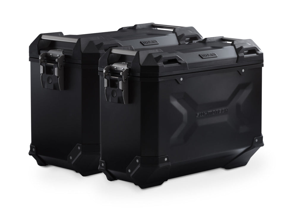 TRAX ADV aluminium case system - Black. 45/37 l. BMW F 750/800 GS, F 850 GS/Adv. SW-Motech