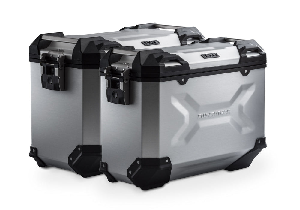 TRAX ADV aluminium case system - Silver. 37/45 l. R 1200 GS (04-12)/ Adv (06-13). SW-Motech
