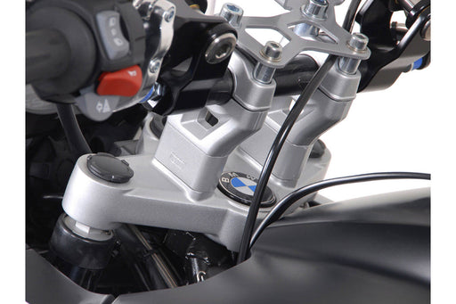 Bar riser - H=30 mm. Silver. BMW R1200GS/Adventure (08-). SW-Motech