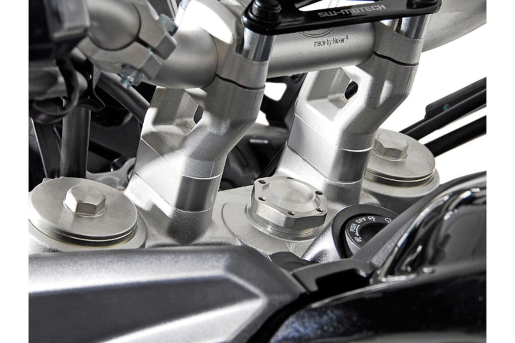 Bar riser - H=20 mm. Silver. Triumph Tiger 800/ 900/ 1200. SW-Motech