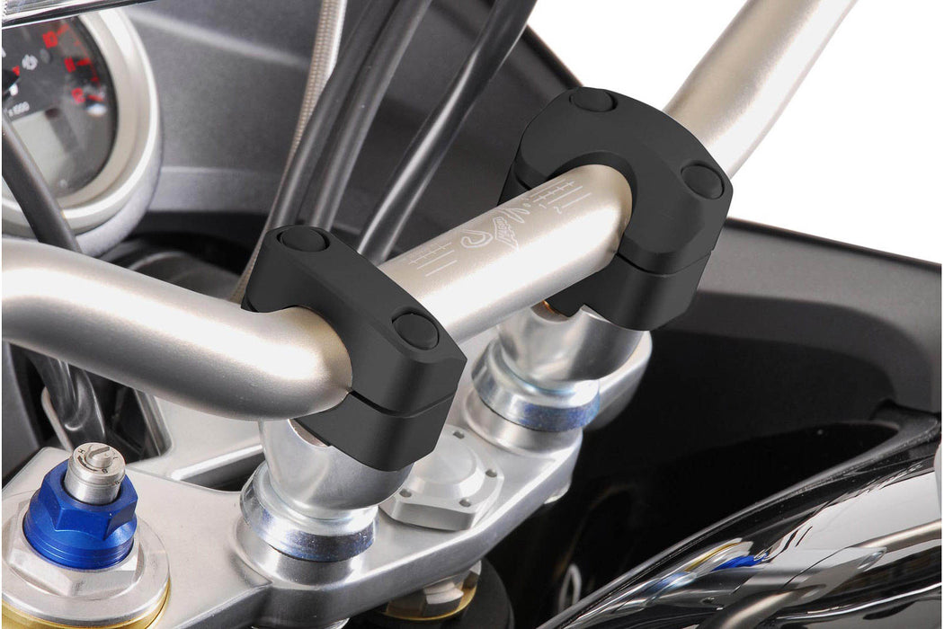 Bar converter - Ø 22mm to Ø 28mm. h 20 mm. Black. SW-Motech