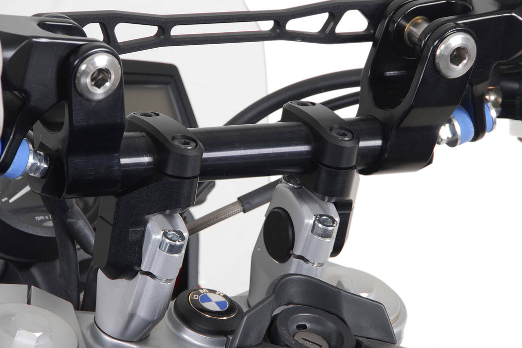 Vario bar back for Ø 28 mm handlebar - Up/back variable. Black. SW-Motech