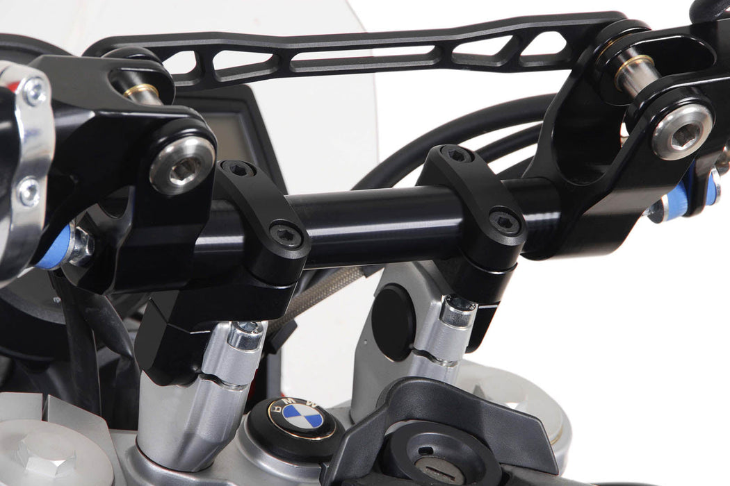 Vario bar back for Ø 28 mm handlebar - Up/back variable. Black. SW-Motech