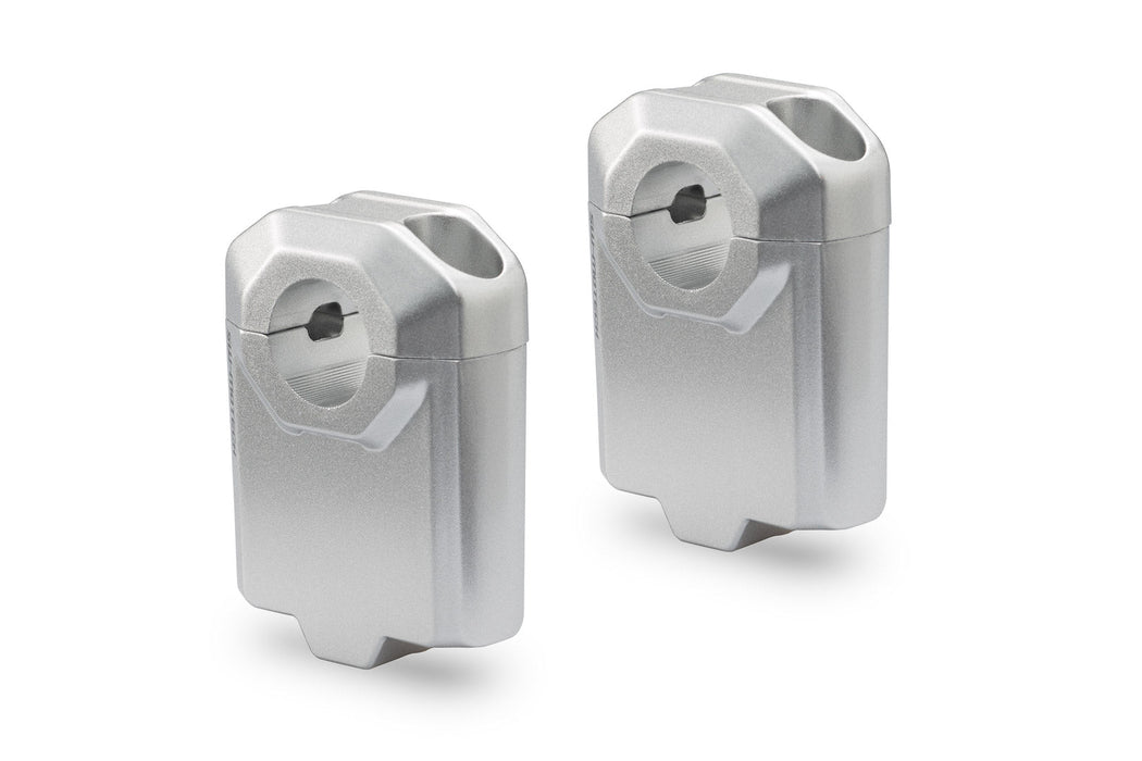 Bar riser for Ø 22 mm handlebar - H=50 mm. Silver. SW-Motech