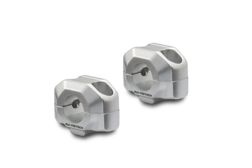 Bar riser for Ø 22 mm handlebar - H=15 mm. Silver. SW-Motech