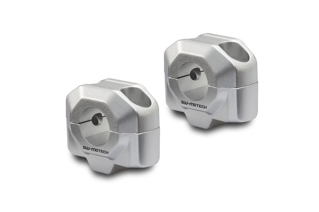 Bar riser for Ø 22 mm handlebar - H=20 mm. Silver. SW-Motech