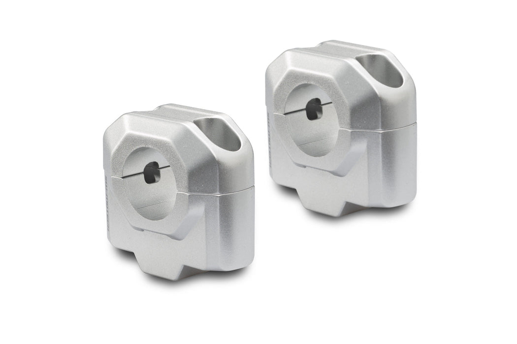 Bar riser for Ø 28 mm handlebar - H=30 mm. Silver. SW-Motech