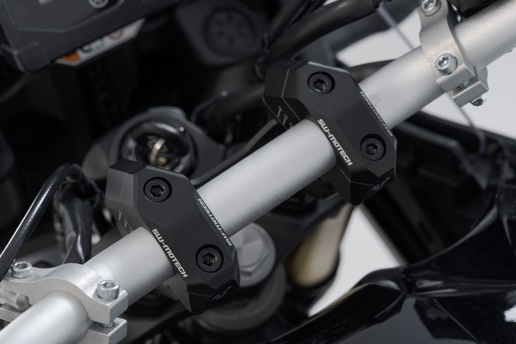 Bar back variable for Ø28 handlebars - H=28mm. Back 5/10/15/20/25/30 mm. Black. SW-Motech