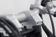 Bar back variable for Ø28 handlebars - H=28mm. Back 5/10/15/20/25/30 mm. Silver. SW-Motech