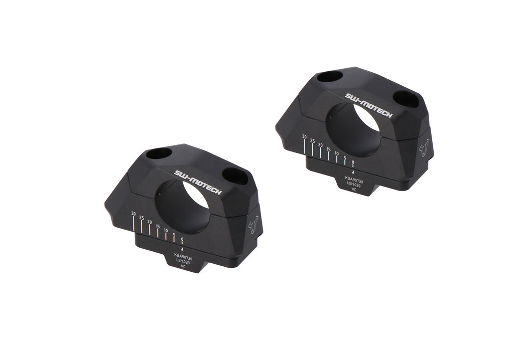 Bar back variable for Ø32 handlebars - H=32mm. Back 5/10/15/20/25/30 mm. Black. SW-Motech