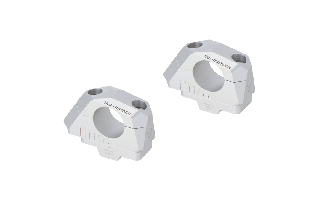 Bar back variable for Ø32 handlebars - H=32mm. Back 5/10/15/20/25/30 mm. Silver. SW-Motech