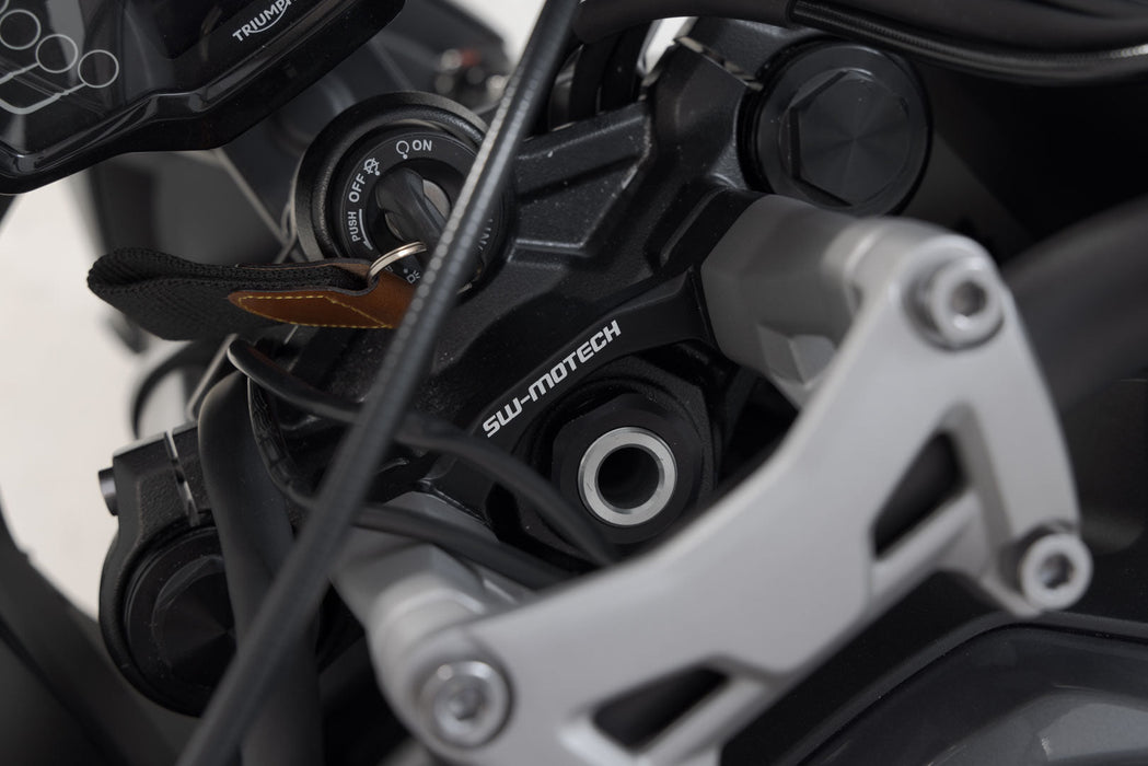 Bar riser - H=30 mm. Black. Triumph Tiger 660 (21-). SW-Motech