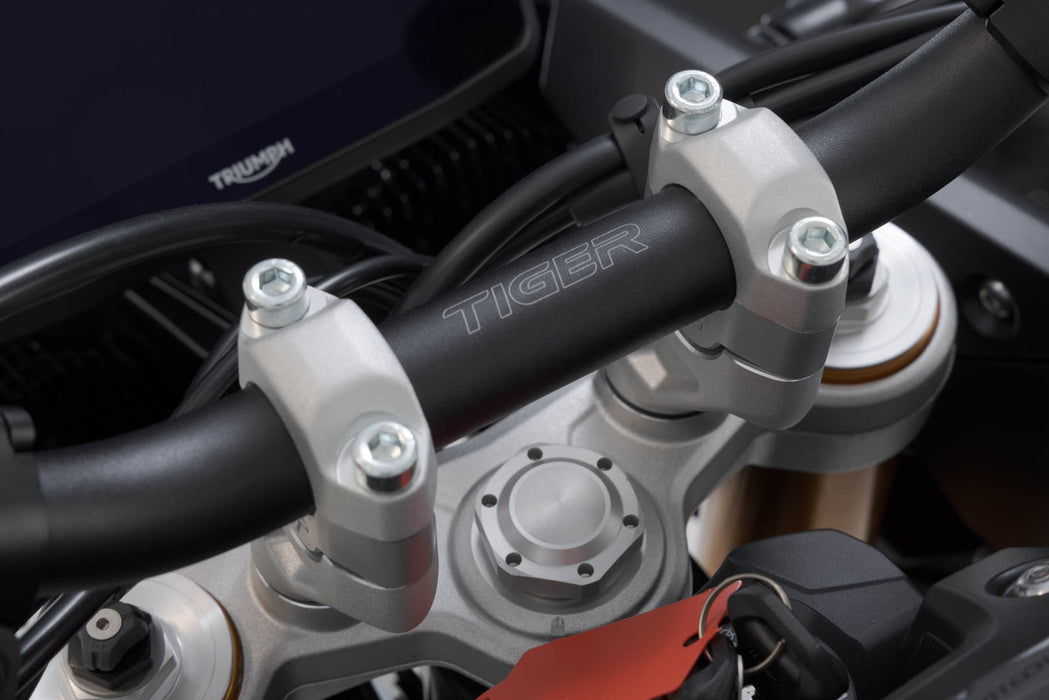 Bar riser - H=20 mm. Silver. Triumph Tiger 900 GT/Rally Pro. SW-Motech