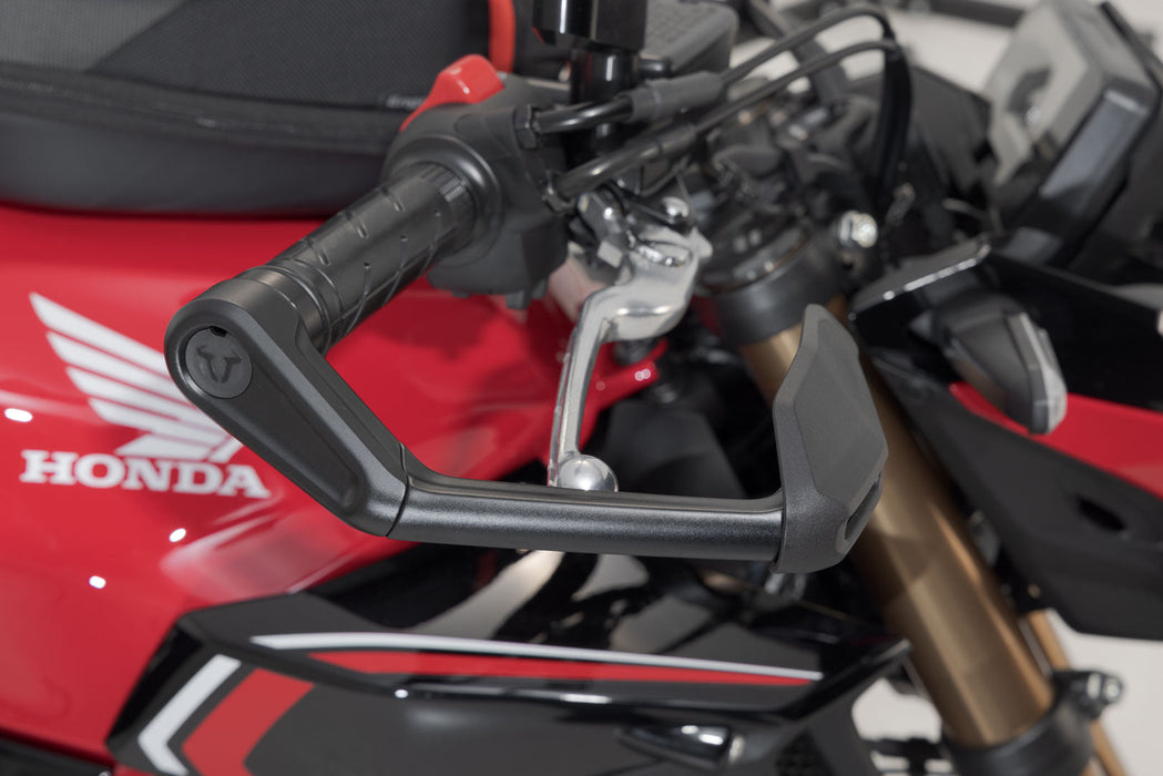 Lever guards with wind protection - Black. Honda CB650R, CB500F, CB500 Hornet. SW-Motech