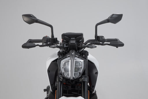 Lever guards with wind protection - Black. 390 Duke, Monster 937, MT-03, Tuono 1100. SW-Motech