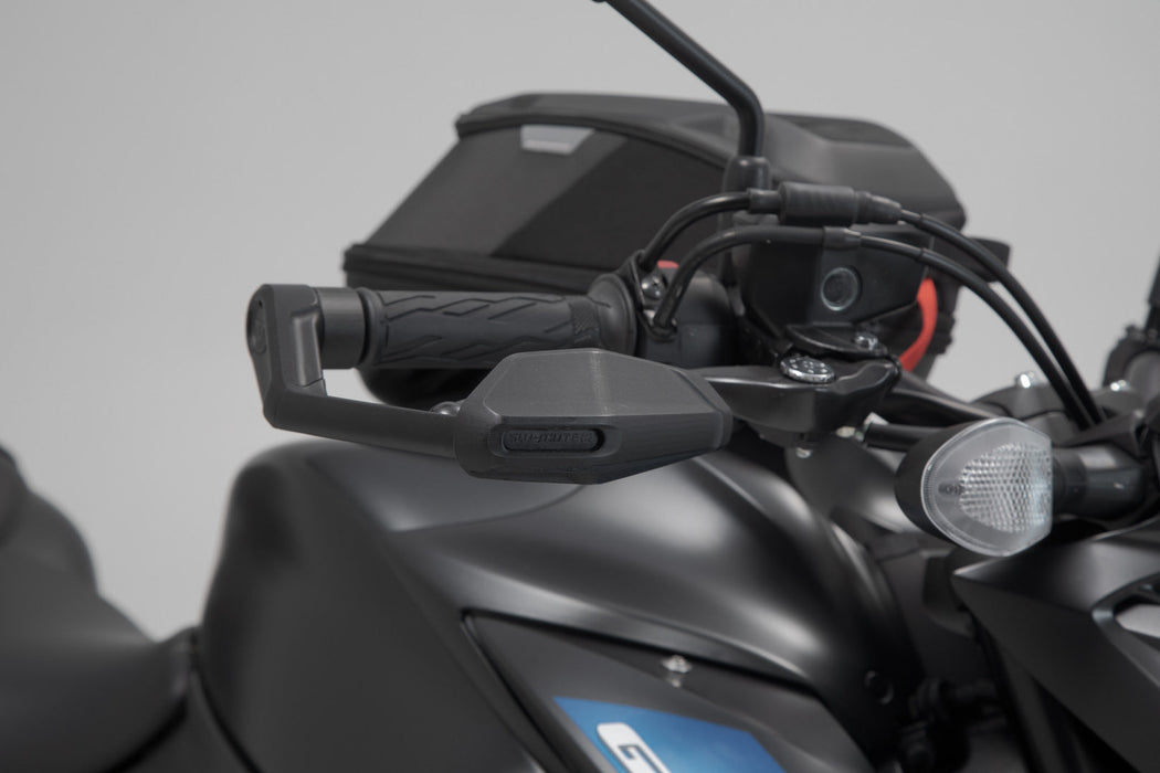 Lever guards with wind protection - Black. Suzuki GSX-S models. SW-Motech