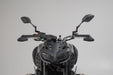 Lever guards with wind protection - Black. Yamaha models (16-), CFMoto 450NK (23-). SW-Motech