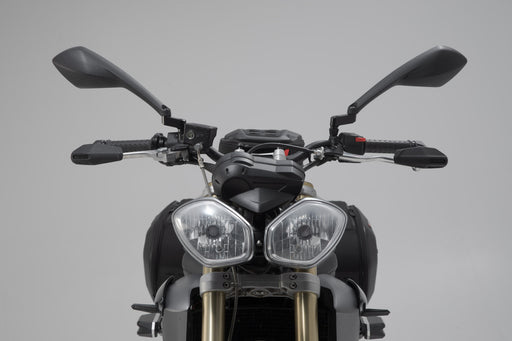 Lever guards with wind protection - Black. Triumph Street Triple 675. SW-Motech