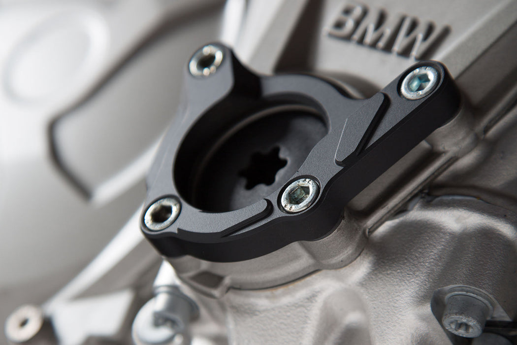 Engine Case Protector - Black/silver. BMW S1000R / RR / XR. SW-Motech