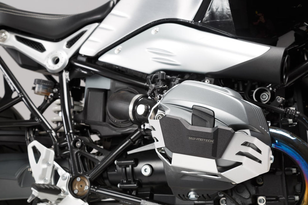 Cylinder guard - Silver. BMW R1200 R / GS / Adv, R nineT. SW-Motech