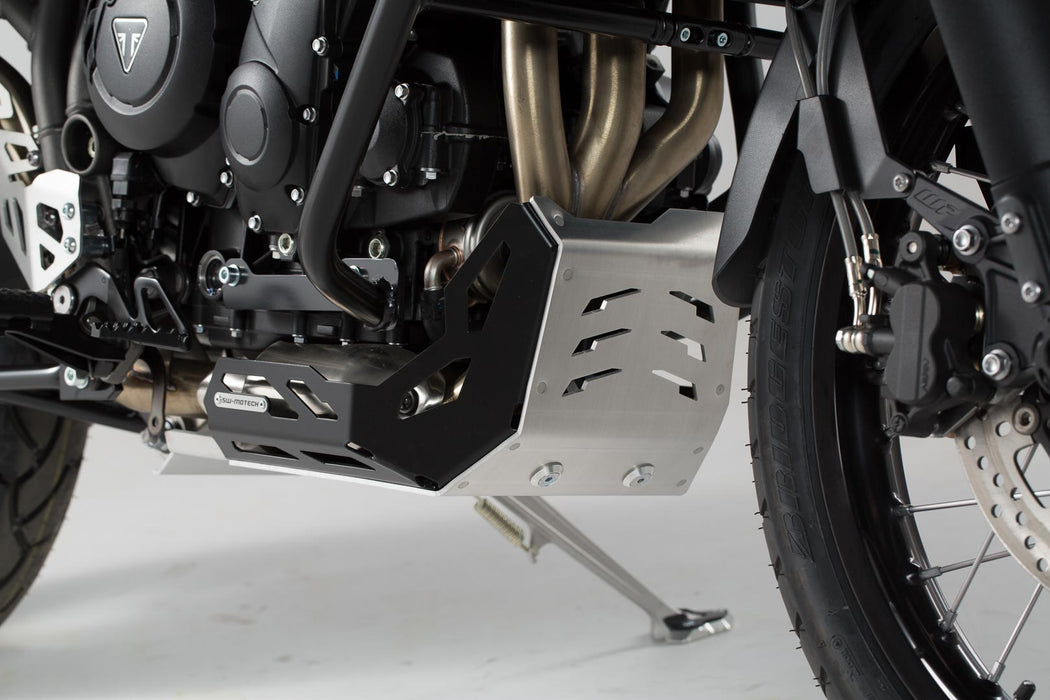 Engine guard - Black/Silver. Triumph Tiger 800 models (10-). SW-Motech